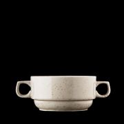 Чашка бульонная 390мл, с ручками, без крышки, серия Lifestyle, цвет NATURAL LSN1139