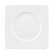 Тарелка мелкая квадратная 21см, с широким бортом, Ambience APRASPM1