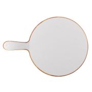 Доска сервировочная с ручкой d32см, меламин, Buffet Stonecast Melamine, цвет Barley White ZPLSTRP1