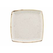 Тарелка мелкая квадратная 26,8см, без борта, Stonecast, цвет Barley White SWHSDS101