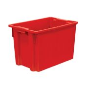 Ящики (Россия) Ящик 600*400*400 мм. для мяса конусный сплошной, красный (крышка 76402) /1/72/