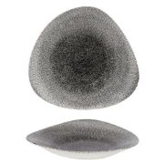Салатник треугольный мелкий 23,8х15,8см, цвет Raku Quartz Black, Studio Prints RKBQTB231