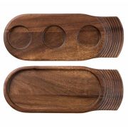Блюдо сервировочное 35,5х14см, двухстороннее, дерево, Igneous Wood ZCAWIGT21