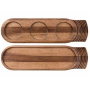 Блюдо сервировочное 48х14см, двухстороннее, дерево, Igneous Wood ZCAWIGT31