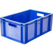 Ящики (Россия) Ящик 600*400*250 мм. для мяса прямой сплошной, синий (крышка 65079) /1/36/
