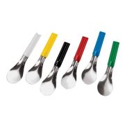 Ложка для мороженого 25см, ручка красная, нерж.ст.