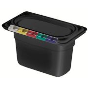 Пластик (Россия) Гастроемкость 1/9 h=100 мм. 176*108 мм. 0,9 л. п/п черная  /1/18/