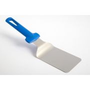 GI.METAL (Италия) Лопатка 31 см. изогнутая, раб.часть 12*9 см. нерж. широкая с пластик. ручкой, синяя Gimetal /1/4/