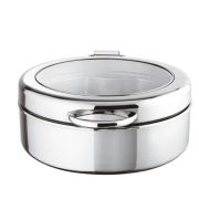 Мармит настольный (чефиндиш) круглый, d36см, нерж. сталь, стеклян. крышка 18176-36