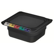 Пластик (Россия) Гастроемкость 1/6 h= 65 мм. 176*162 мм. 1 л. п/п черная /1/14/