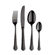 Pintinox (Италия) Вилка столовая Сетеченто Блэк 18/10  3 мм 20 см. Pinti /12/ АКЦИЯ