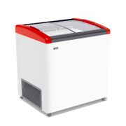 ЛАРЬ МОРОЗИЛЬНЫЙ GELLAR FG 250 E ГНУТОЕ СТЕКЛО КРАСНЫЙ (ПРОПАН)