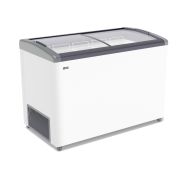 ЛАРЬ МОРОЗИЛЬНЫЙ GELLAR FG 400 E ГНУТОЕ СТЕКЛО СЕРЫЙ (ПРОПАН)