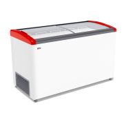 ЛАРЬ МОРОЗИЛЬНЫЙ GELLAR FG 500 E ГНУТОЕ СТЕКЛО КРАСНЫЙ (ПРОПАН)