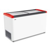 ЛАРЬ МОРОЗИЛЬНЫЙ GELLAR FG 500 С ПРЯМОЕ СТЕКЛО КРАСНЫЙ (ПРОПАН)