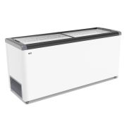 ЛАРЬ МОРОЗИЛЬНЫЙ GELLAR FG 700 С ПРЯМОЕ СТЕКЛО СЕРЫЙ (ПРОПАН)