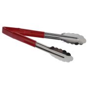 Щипцы универсальные 31,5 см, нерж.сталь, ручка с виниловым покрытием (цвет красный) 3712REU