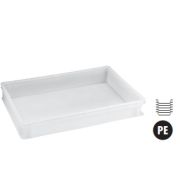 Контейнер д/хр.теста д/пиццы; пластик; H=13,L=60,B=40см; белый 41762-13