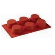 Форма кондитерская для выпечки, 6 ячеек размером d=70 h=37мм, 30х17.5см., силикон, 47742-08