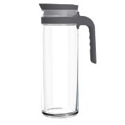 Кувшин "Terra" 1,39л  h270мм d88/92мм, стекло, с крышкой и ручкой из пластика (серый) 5B24349G0003