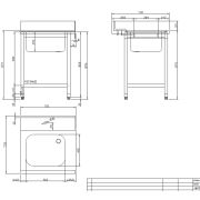 СТОЛ Д/ГРЯЗ.ПОСУДЫ DIHR T55 700 R СПЕЦ.