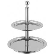 Этажерка для фруктов 2-х ярусная d43-34см h50см, нерж.сталь 50951542