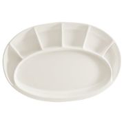 Bonna (Турция) Менажница 7-и секц. 330*215 мм. овал. Белый, форма Гурмэ Bonna /1/6/162/