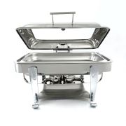 Мармит настольный (чефиндиш) прямоугольный cо стекл крышкой 12л, 37x44x27см,Opulent OP/0/1/12/CP