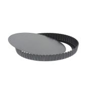 MGsteel Форма для выпечки d=24 см. h=2,8 см. рифленая съемное дно, сталь с антиприг. покр. MGsteel /1/ АКЦИЯ