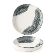 Тарелка глубокая 20см h4,5см, с бортом, цвет Tide Black TDBKWOB11