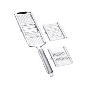 Нерж (Китай) Терка с ручкой 35,5 см. раб. часть 165*8,4 см. со сменными насадками /1/36/