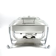 Мармит настольный (чефиндиш) прямоугольный cо стекл крышкой 12л, 58*43см h34см,Opulent OP/0/1/12/CP