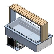 ПРИЛАВОК ХОЛОД. ENOFRIGO DOGE ISOLA 1400 RF VT A1DOGKVTRF14P ВСТР. СВЕТ.ДУБ
