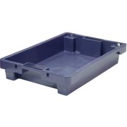 Ящики (Россия) Ящик 600*400*100 мм. для мяса конусный сплошной, синий /1/ АКЦИЯ