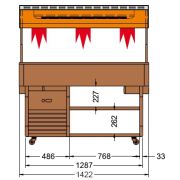 СТОЛ ШВЕД.ПОДОГР.СУХОЙ ISOLA 4 M DRY ТЕМН.ОРЕХ