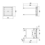 СТОЛ Д/ЧИСТ.ПОСУДЫ DIHR LC 96/A РОЛИКОВЫЙ СПЕЦ. 600ММ