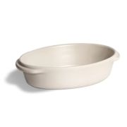 EMILE HENRY (Франция) Форма для запекания и подачи  550 мл. 195*135 мм. h=50 мм. овальная с ушками бежевая керам Emile Henry /1/3/