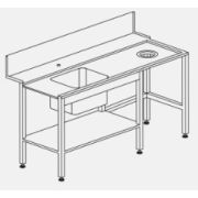 СТОЛ Д/ГРЯЗ.ПОСУДЫ DIHR T90 R/ 2 РАКОВИНЫ