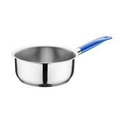 MGsteel Сотейник  3,0 л. нерж. d=20 см. h=9 см. б/кр (индукция)(кр. 79197) синяя ручка винил. MGsteel /1/ АКЦИЯ