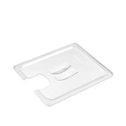 GASTROPLAST (Турция) Крышка для гастроем. 1/2 поликарб.прозрач. (-40/+99С) универсальная с отверстием для ложки GP /1/24/