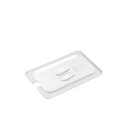 GASTROPLAST (Турция) Крышка для гастроем. 1/4 поликарб.прозрач. (-40/+99С) универсальная с отверстием для ложки GP /1/48/