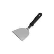 Нерж (Китай) Лопатка 25,5 см. изогнутая раб. часть 12*10 см. нерж. с пластик. ручкой /1/