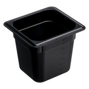 GASTROPLAST (Турция) Гастроемкость 1/6 h=150 мм. 176*162 мм. 2,1 л. поликарб. черная GP /1/36/