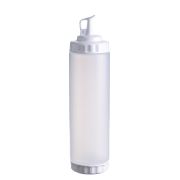 GASTROPLAST (Турция) Емкость для соуса  750 мл. d=70 мм. h=270 мм. с 2 крышками, широкая прозрачная, крышки белые GP /1/96/