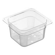 GASTROPLAST (Турция) Гастроемкость 1/6 h=100 мм. 176*162 мм. 1,4 л. поликарб. прозрачная GP /1/36/