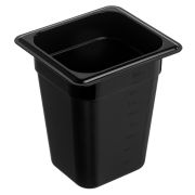 GASTROPLAST (Турция) Гастроемкость 1/6 h=200 мм. 176*162 мм. 2,7 л.  поликарб. черная GP /1/36/