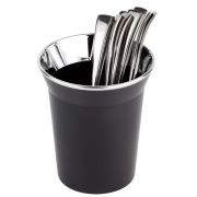 APS (Германия) Подставка для столовых приборов (стакан) d=130 мм. h=150 мм.черная, пластик APS /1/24/