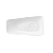 Ariane (Индия) Блюдце 190 мм. прямоуг. асимметричное без полей с приподнятым краем Белый Ариан (чашка 52517) /1/12/ АКЦИЯ