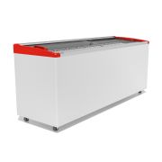 ЛАРЬ МОРОЗИЛЬНЫЙ GELLAR FG 700 E ГНУТОЕ СТЕКЛО, АЛЮМИНИЙ, КРАСНЫЙ (ПРОПАН)
