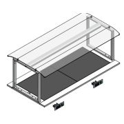ПРИЛАВОК ПОДОГР/ТЕПЛО ENOFRIGO DOGE ISOLA V-CURVO SVT FISSA QPC 1400 ЧЕРНЫЙ ВСТР.